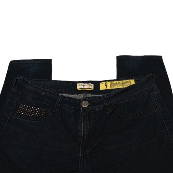 Indigo Rein Dark Wash Skinny Jeans Size 9   Stretch preowned - Picture 6 of 7